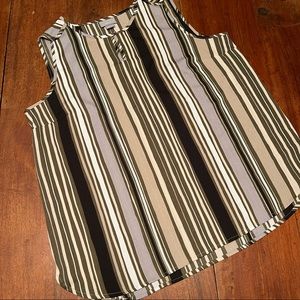 Liz Claiborne Studio striped keyhole blouse